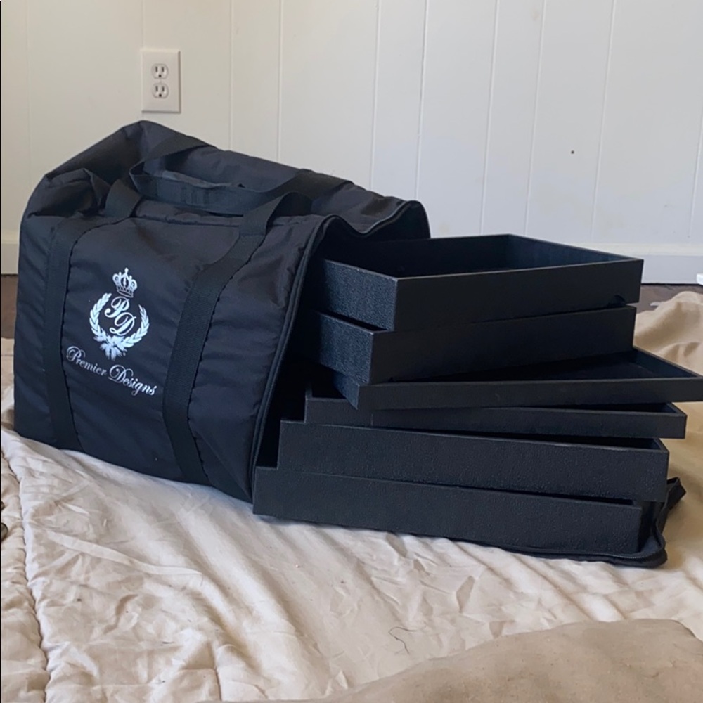 Large Jewelry Travel Bag w/ 6 trays